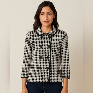 🖤🤍 Willi Smith Houndstooth Jacket – Size S